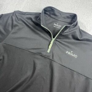 PRIMO Golf Classic 1/4 Zip Pullover Mens XL Black Performance Stretch MM Logo
